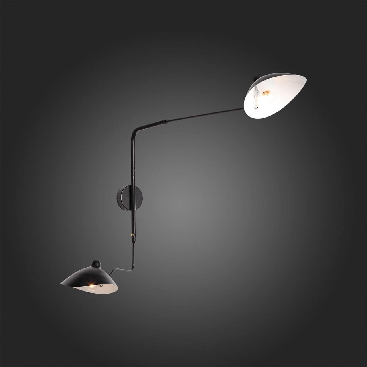 ST LUCE SL305.401.02 Светильник настенный Черный, Белый E27 2*60W — миниатюра 4