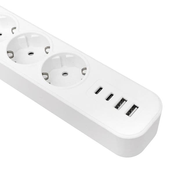 EKF Удлинитель LUX 5 гнезд 2USB 2,4А+2type-C 3 метра 1,5мм2 — миниатюра 6