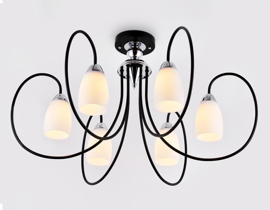 Ambrella Потолочная люстра TR3121/6 BK/CH черный/хром E27 max 40W D850*480 — миниатюра 4