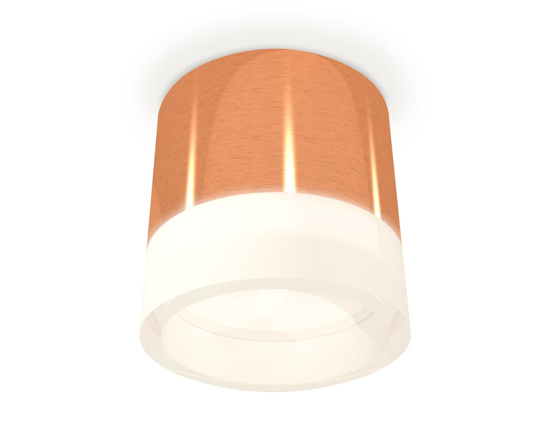 Ambrella Комплект накладного светильника с акрилом XS8122010 PPG/FR золото розовое полированное/белый матовый GX53 (C8122, N8401) — миниатюра 1