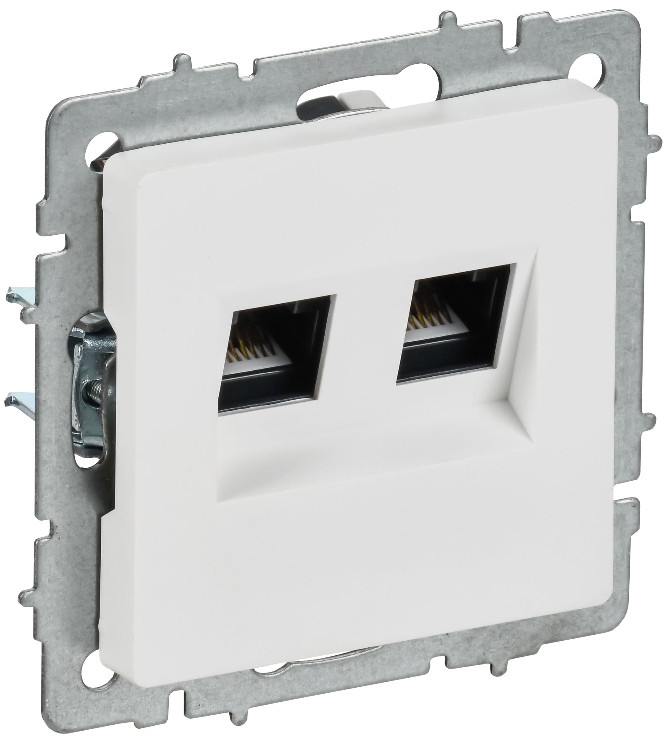 IEK BRITE Роз. комп. 2-ая RJ45 кат.6 РК11-2-БрАБ а/б — миниатюра 1