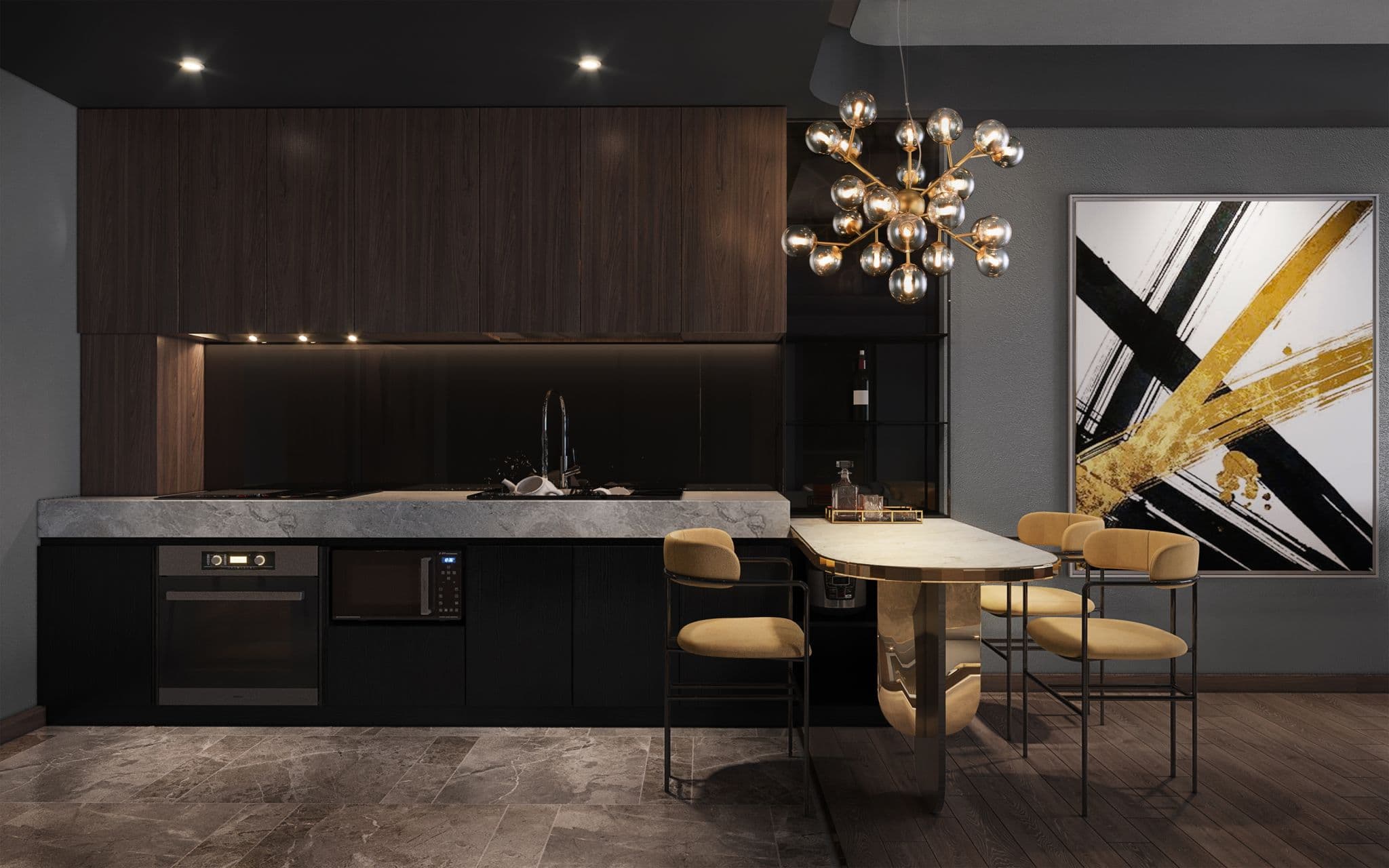 Maytoni Modern Dallas Золото Подвес 24xG9 28W MOD545PL-24G — миниатюра 4