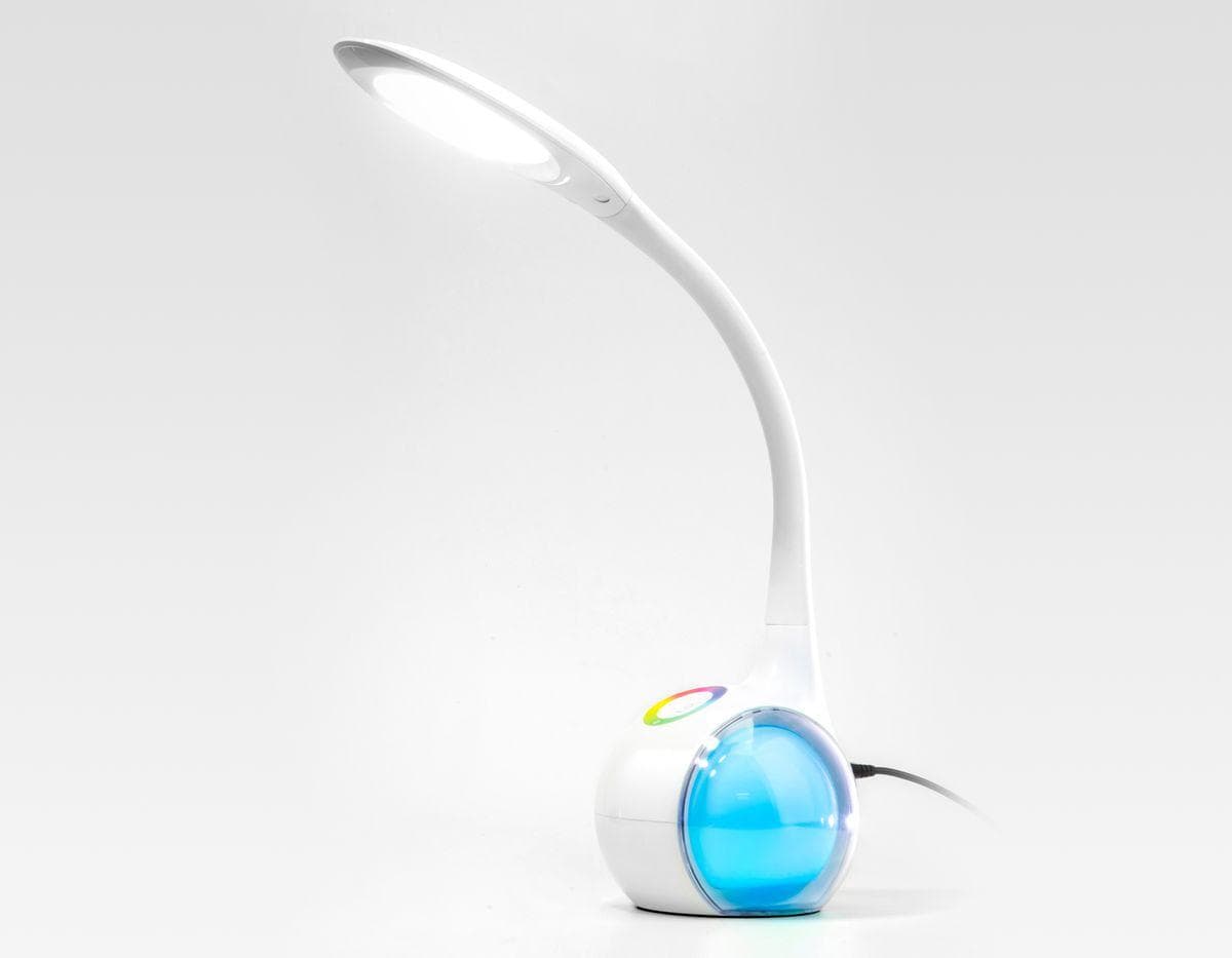 Ambrella Светодиодная настольная лампа с RGB подсветкой DE532 WH белый LED 4200K+RGB 7.5W — миниатюра 4