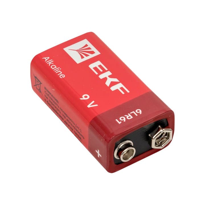EKF PROxima Алкалиновая батарейка типа 9V(6LR61) блистер 1шт. 9V-BL1 — миниатюра 5