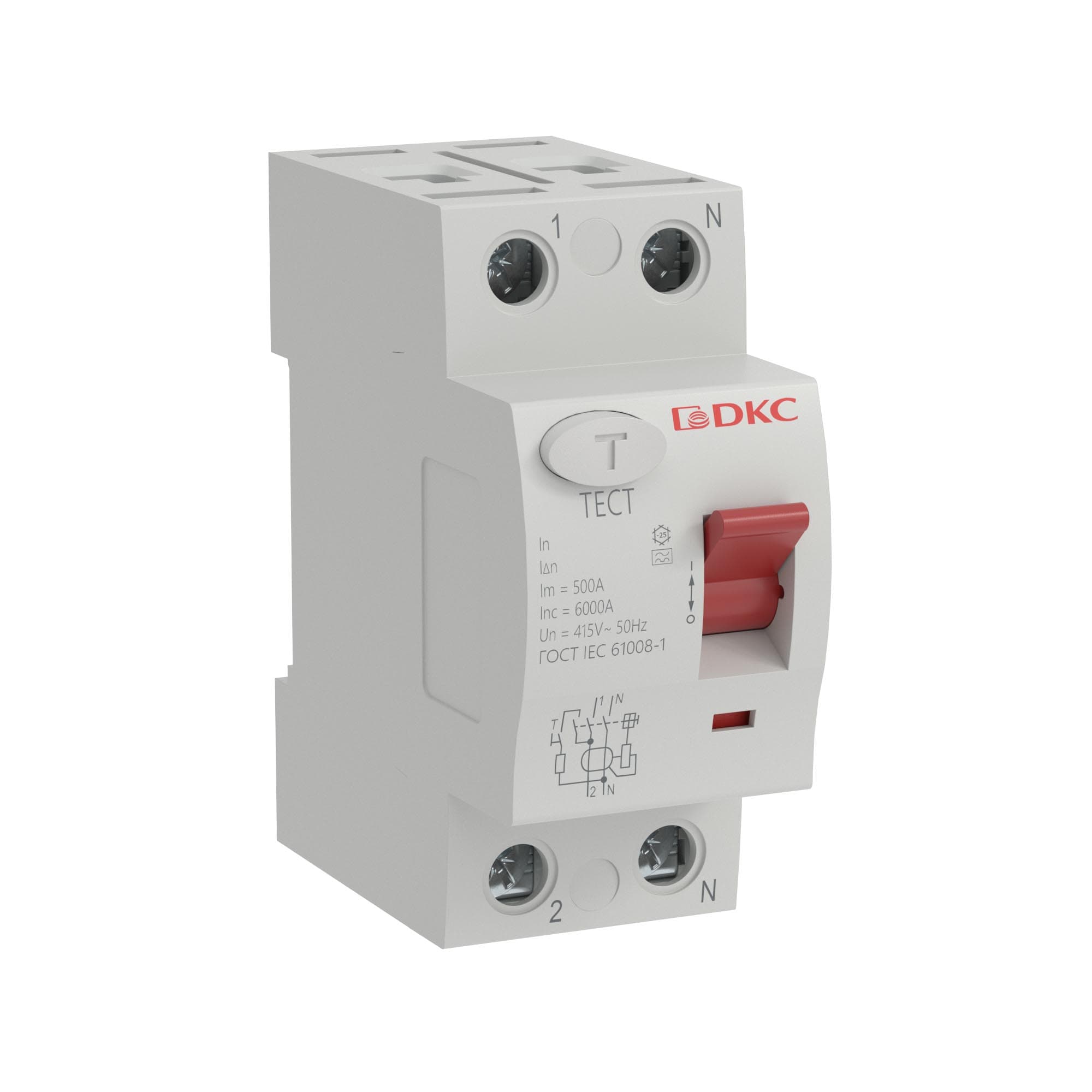 Устройство защитного отключения УЗО ВДТ YON MAX MDL100, 2P, 30mA, 50A, type A