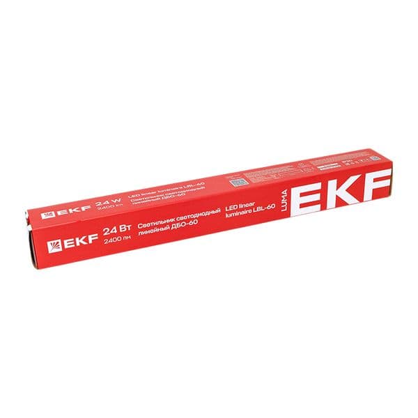EKF Светильник светодиодный линейный ДБО-60 черный 24Вт 4000К 590x65x70 IP20 LUMA — миниатюра 10