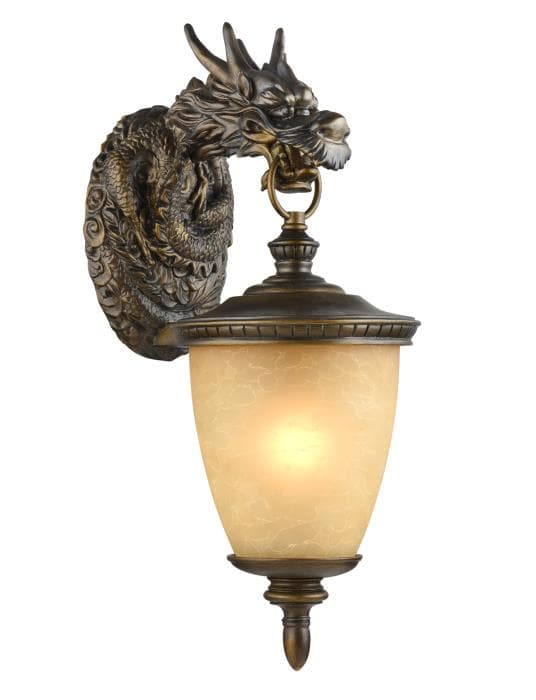 Favourite Dragon Коричневый/Янтарь Светильник уличный IP44 1*E27*60W, IP44 1716-1W