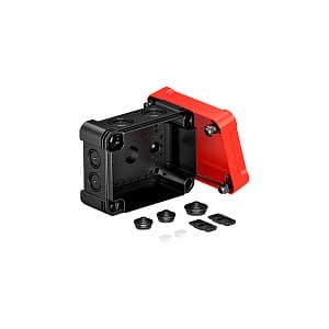 OBO Bettermann Распределительная коробка X06, IP 67, 151х167х87 мм, черная с красной крышкой 2005152 — миниатюра 2