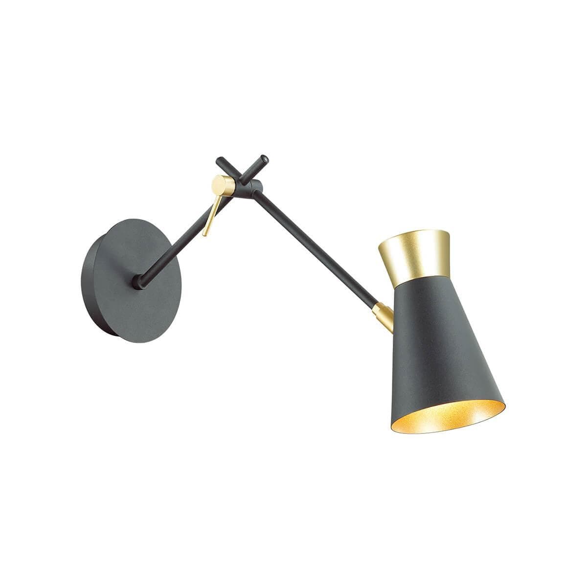 Lumion 3790/1W LN19 081 матовый черный, золотой Бра E14 1*40W 220V LIAM — миниатюра 1
