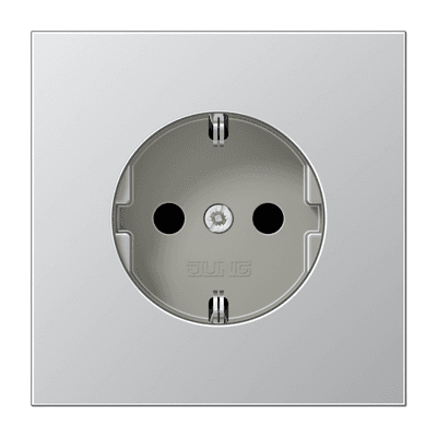 JUNG SCHUKO®-розетка 16 A / 250 B ~, алюминий AL1521