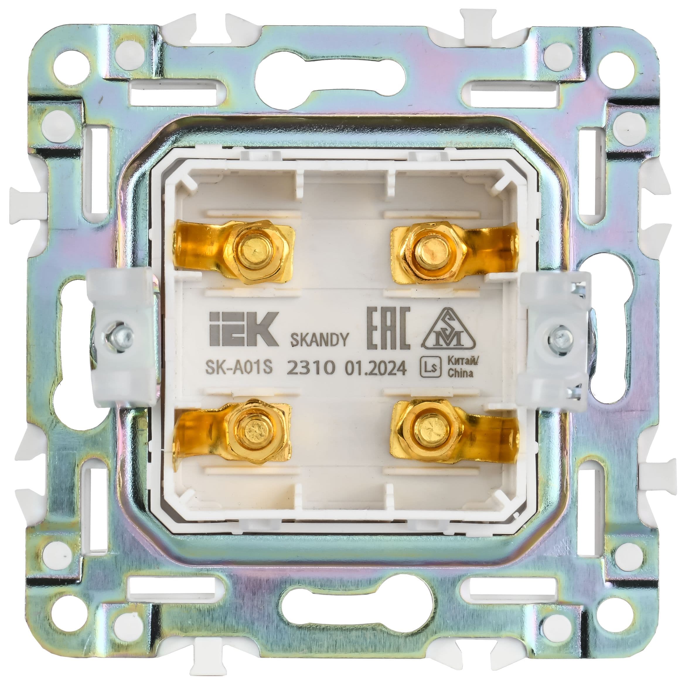 IEK SKANDY Серебряный Аудиорозетка 4-ая SK-A01S — миниатюра 3