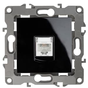 ЭРА 12-3105-06 Чёрный Розетка телефонная RJ11, IP20, 12