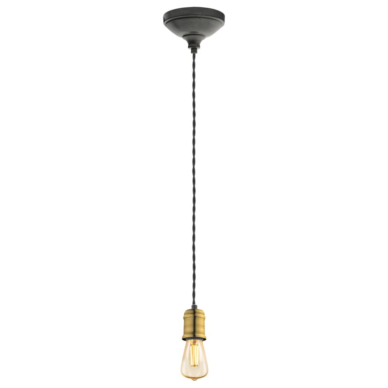 Eglo 32537 Подвес YORTH, 1х60W (E27), 125, H2000, сталь, черный, золотой