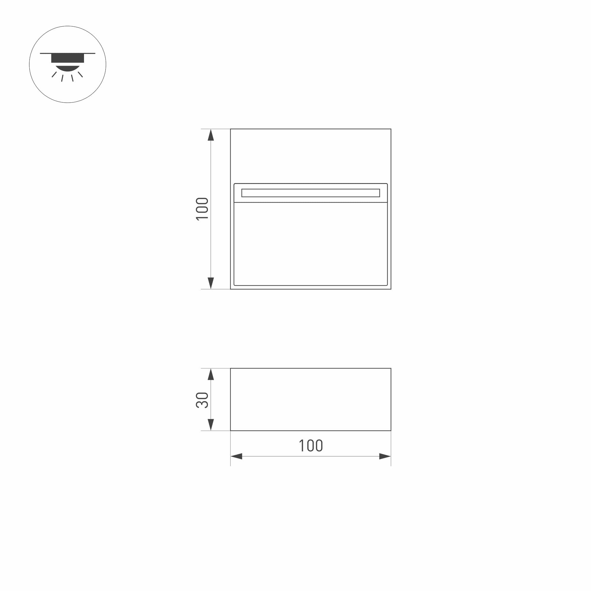 Arlight Светильник LGD-TRACE-S100x100-4W Warm3000 (GR, 65 deg, 230V) (IP65 Металл, 3 года) 029960 — миниатюра 2