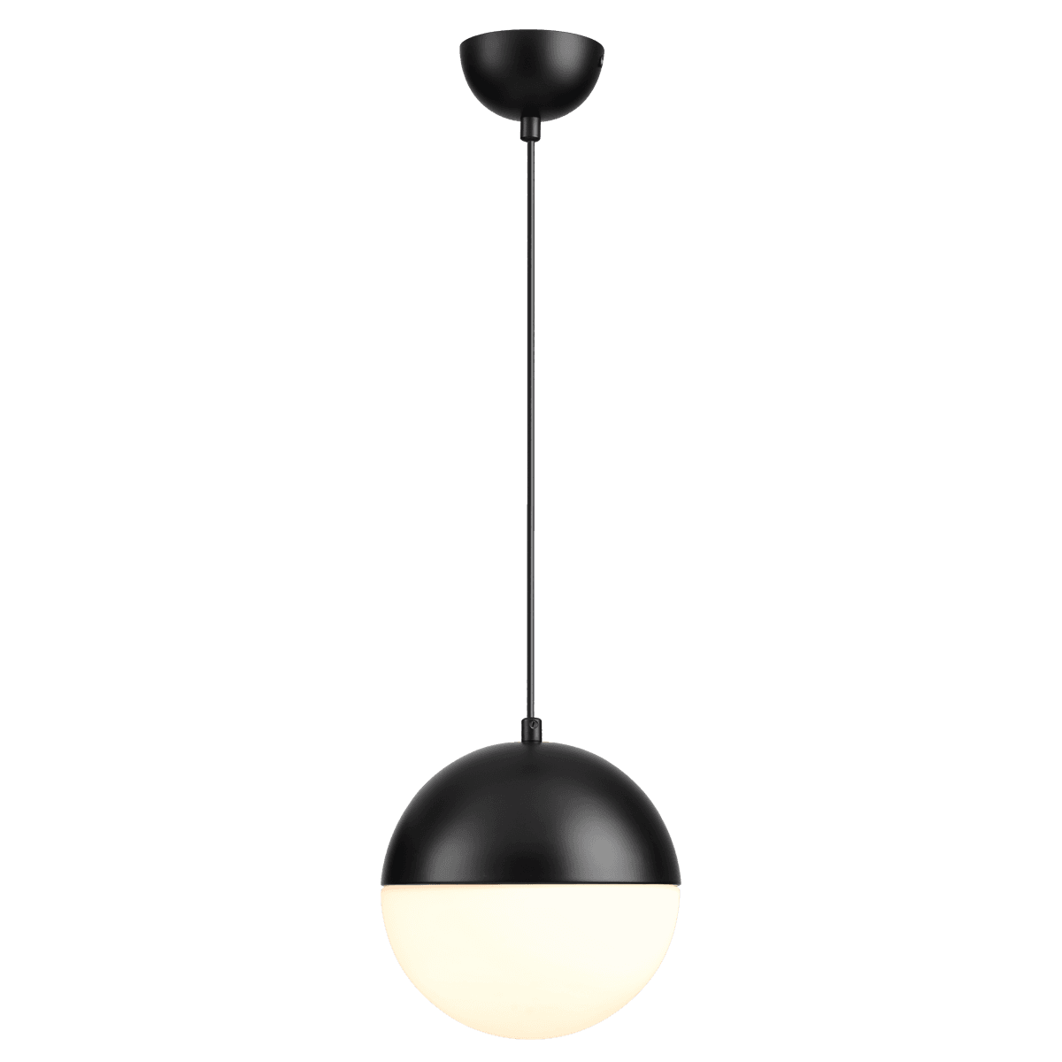 Odeon Light 4958/1A PENDANT ODL22 243 черный/металл/белый/стекло Подвес E27 1*40W PINGA — миниатюра 2