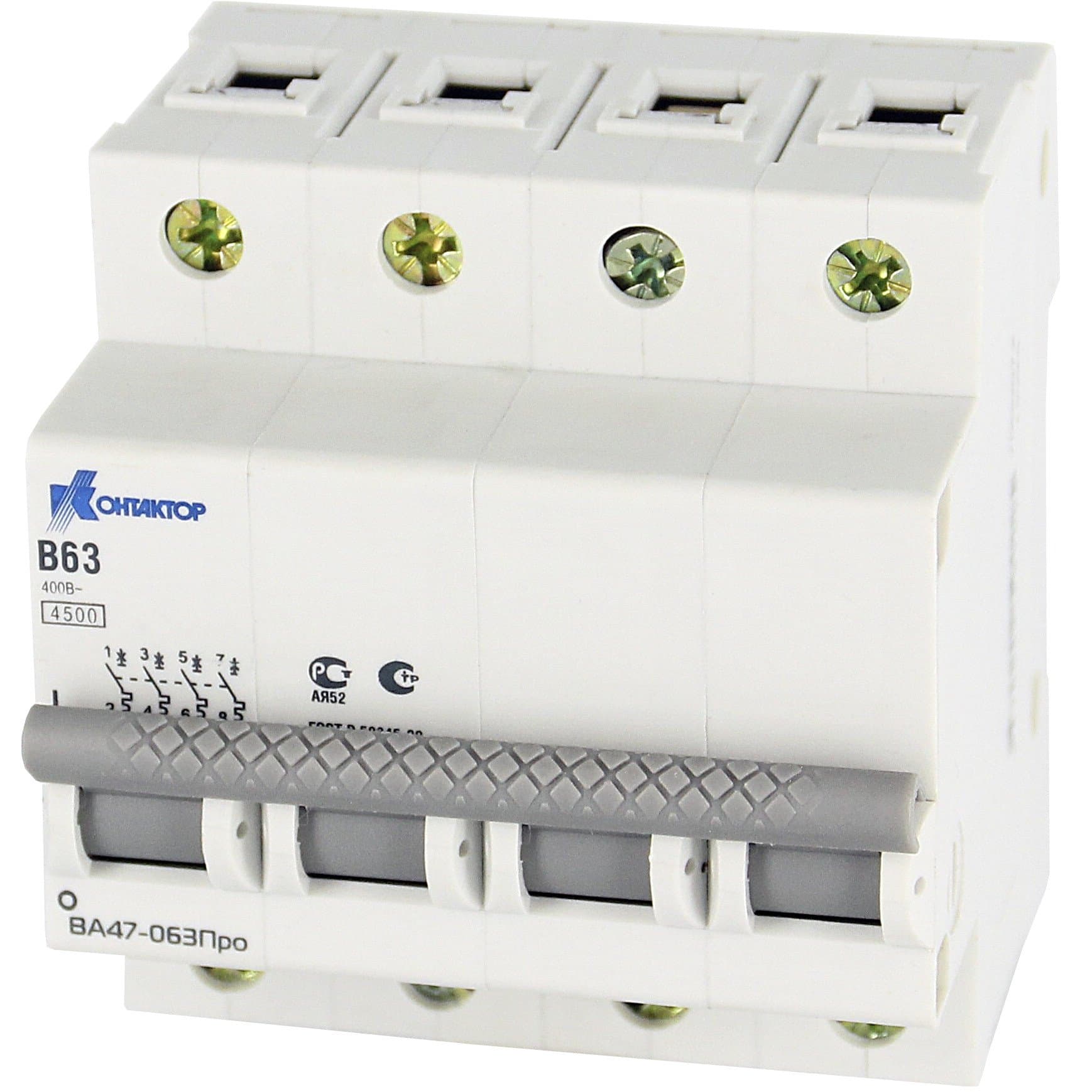 Контактор (Legrand) ВА47-063Про, 4P, 6A, Icu-4,5kA, х-ка С