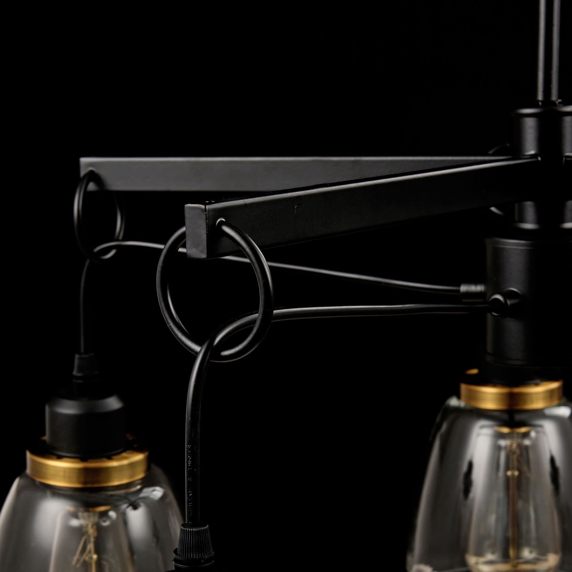 Freya Loft Louise Черный Люстра E27 60W FR4167-PL-05-BL — миниатюра 4