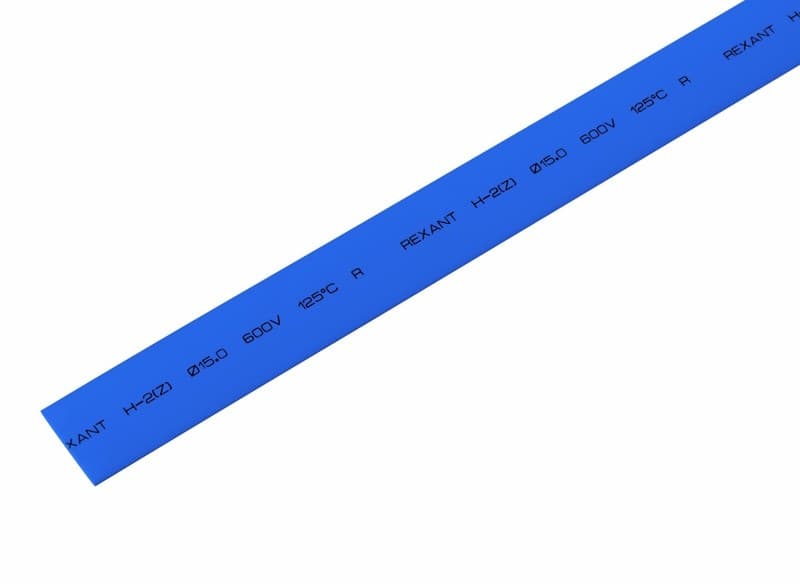 15.0 / 7.5 мм 1м термоусадка синяя Rexant 21-5005 — миниатюра 1