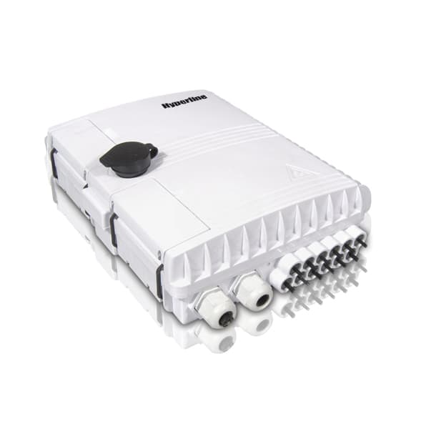 Hyperline FO-WBI-12A-GY Бокс оптический настенный, 12 портов (SC, duplex LC), без пигтейлов и проходных адаптеров, IP65, 250 х 190 х 39 мм, серый 358586