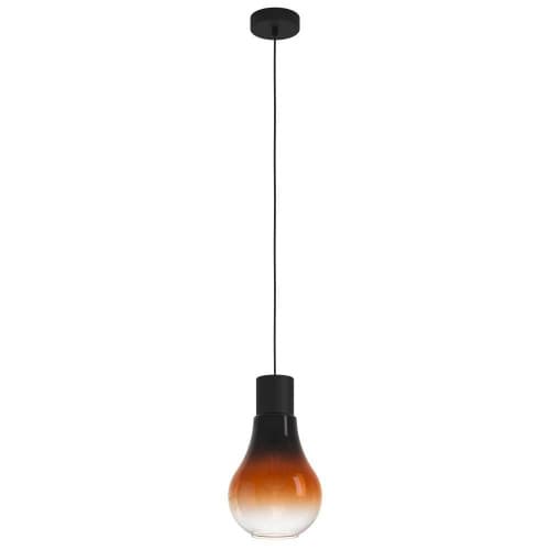 Eglo CHASELY Подвесной потолочный светильник (люстра) CHASELY, 1Х40W, E27, H1100, Ø200, сталь/стекло, черны 43459