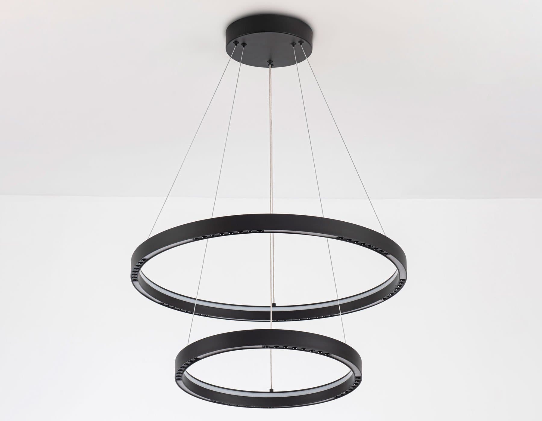 Ambrella Светильник подвесной светодиодный FL5865/2 BK черный 45W 3000K/4200K/6400K D600/400*830 (без ПДУ) — миниатюра 6