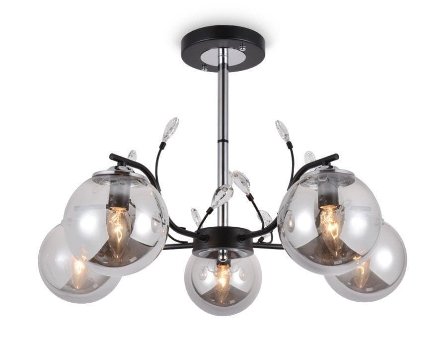 Ambrella Подвесная люстра TR9073/5 BK/SM черный/дымчатый E14 max 40W D620*420