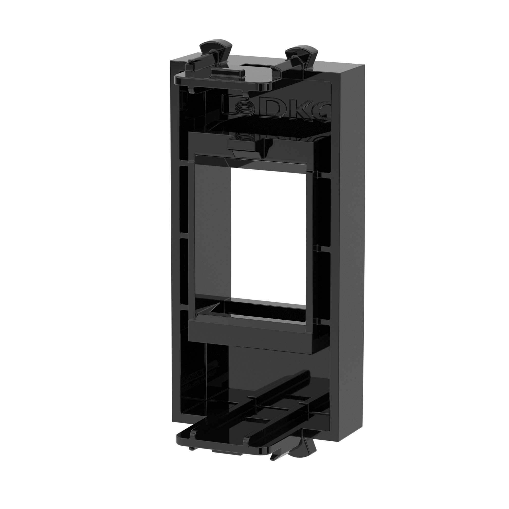 DKC Адаптер без шторки для Keystone, "Avanti", "Черный квадрат", 1 модуль — миниатюра 3