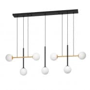 Eglo 390178 Подвесной потолочный светильник HL/7 E14 black/pb-brushed/white 'PAZ'