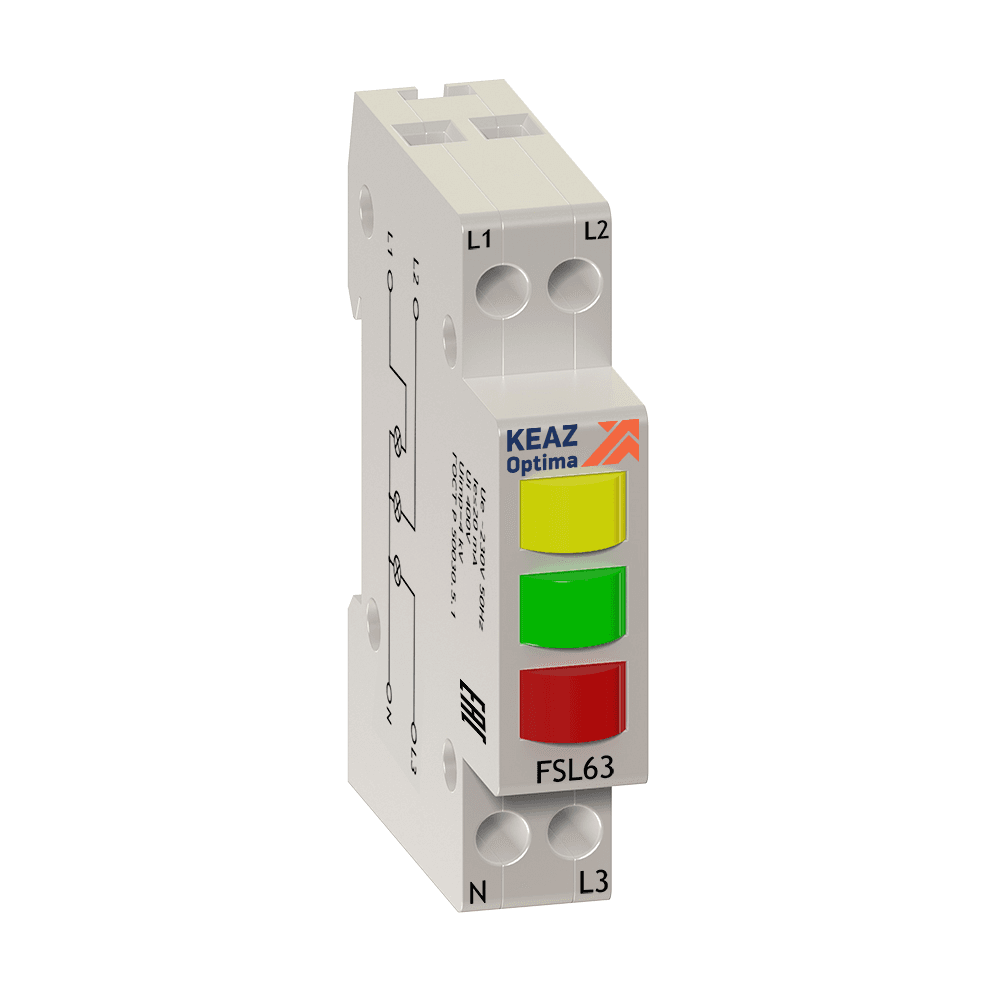 КЭАЗ Индикатор фаз световой OptiDin FSL63-230A-УХЛ3