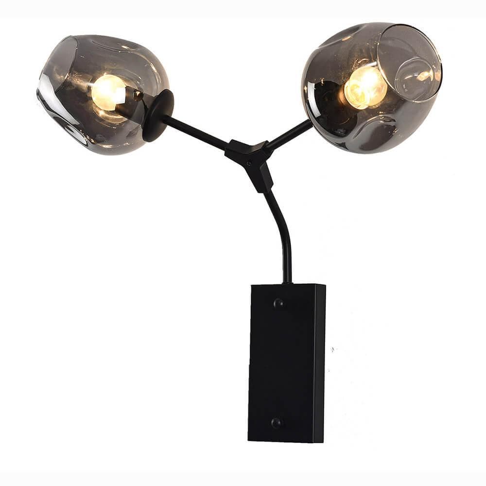 Kink Light 07512-2,19 Бра Нисса черный (серые плафоны) w54*30 h50 E27 2*40W