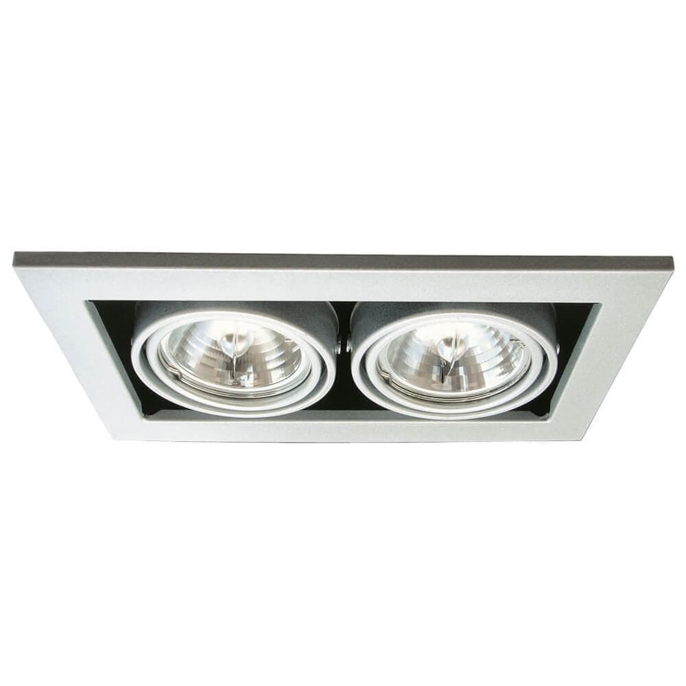 Arte Lamp Cardani Серебро/Серый Светильник точечный встаиваемый 50W G5,3 2x500lm A5930PL-2SI