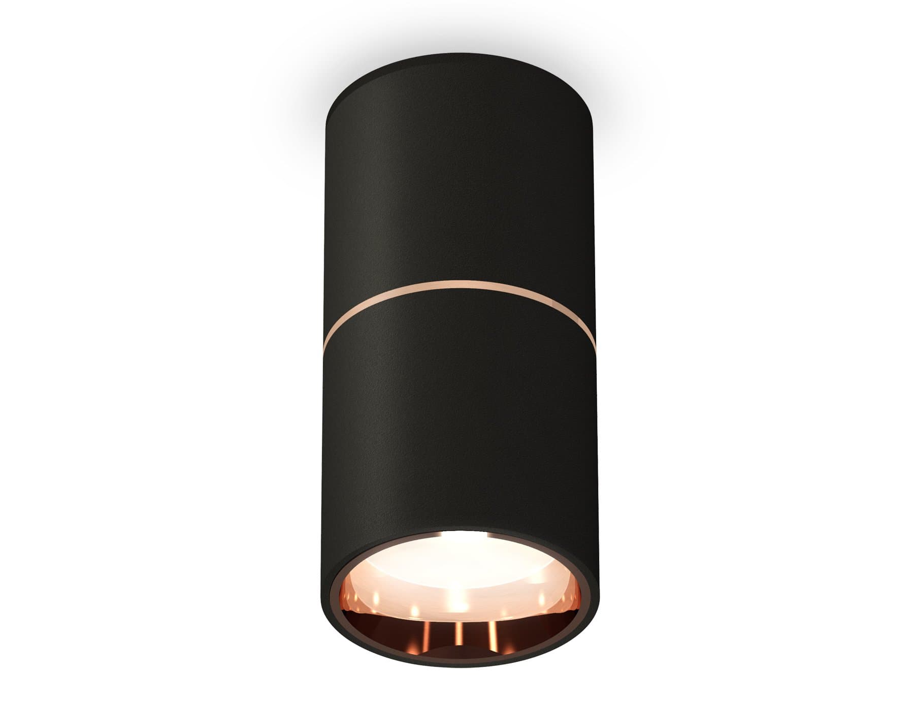 Ambrella Комплект накладного светильника XS6302083 SBK/PPG черный песок/золото розовое полированное MR16 GU5.3 (C6302, A2063, N6114)