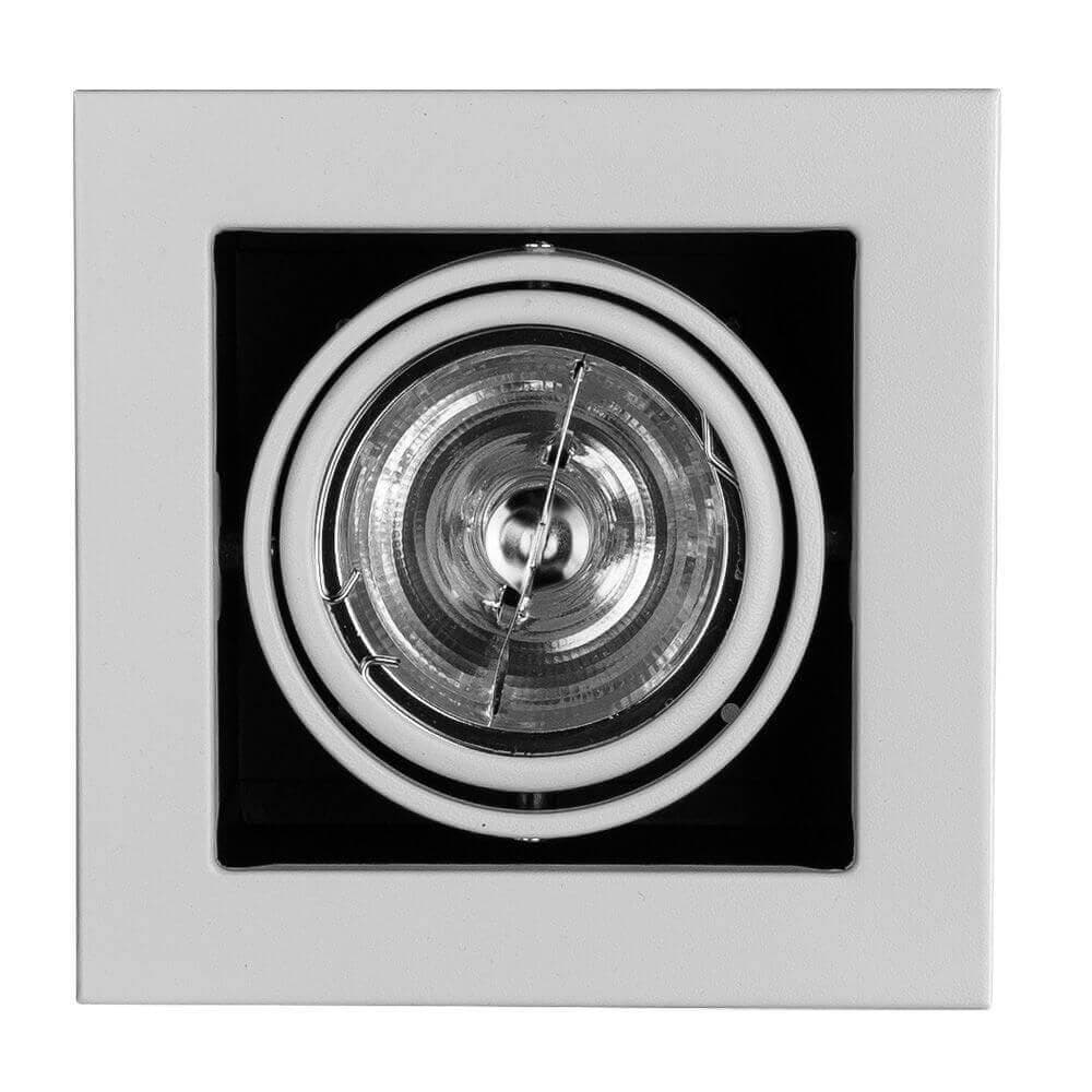 Arte Lamp Cardani Белый Светильник точечный встаиваемый 50W G5,3 1x500lm A5930PL-1WH — миниатюра 6