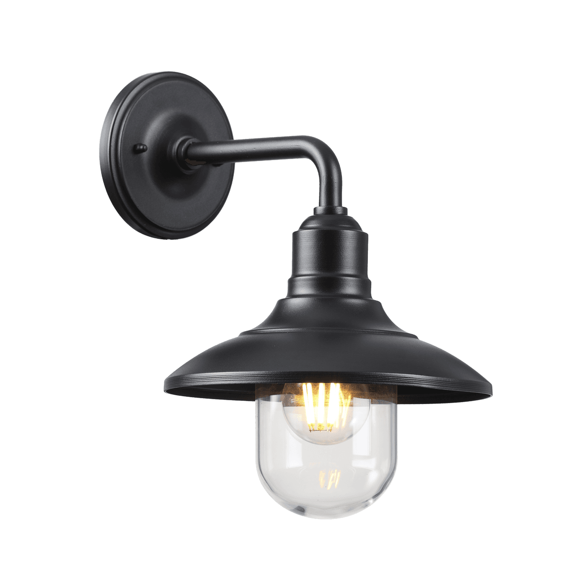 Odeon Light 4965/1W NATURE ODL22 579 черный/стекло Ландшафтный настен.светильник E27 1*60W IP44 CAMPA — миниатюра 2