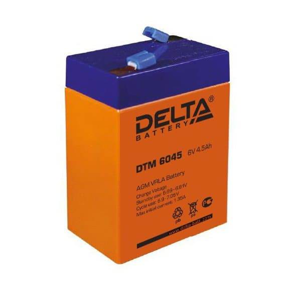 Delta Аккумуляторная батарея DTM 6045 (6V/4.5Ah)