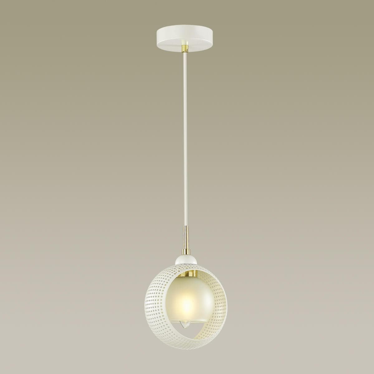 Lumion 4531/1 MODERNI LN21 141 белый, матовое золото Подвес E14 40W 220V NOELLE — миниатюра 3
