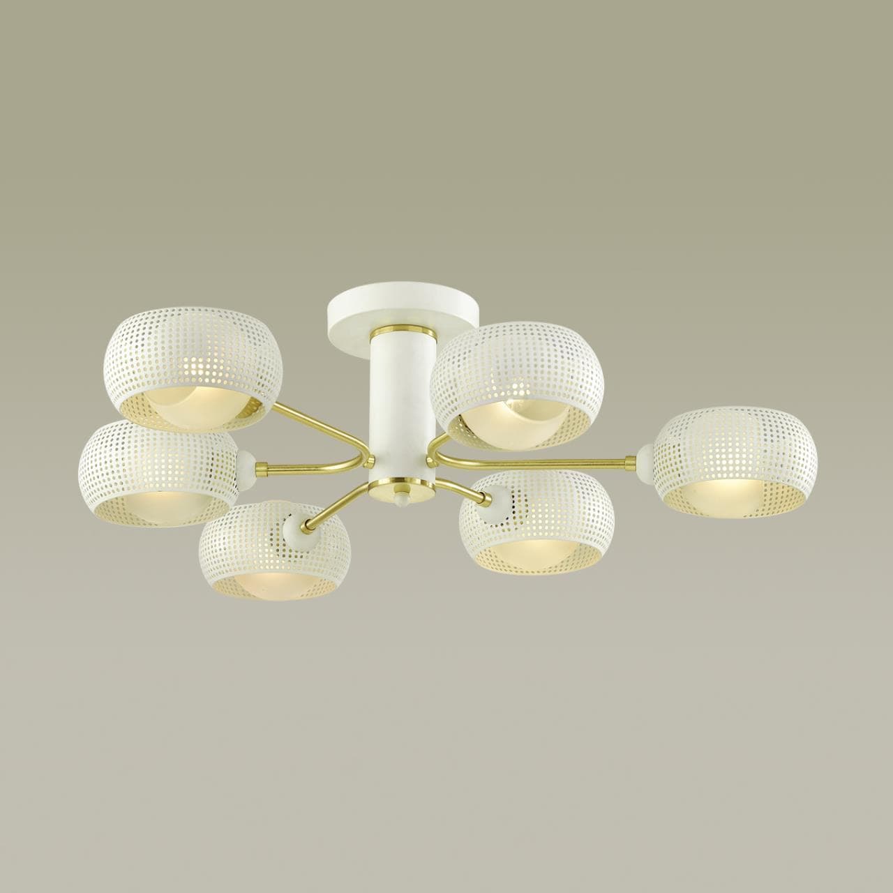 Lumion 4531/6C MODERNI LN21 141 белый, матовое золото Люстра потолочная E14 6*40W 220V NOELLE — миниатюра 3