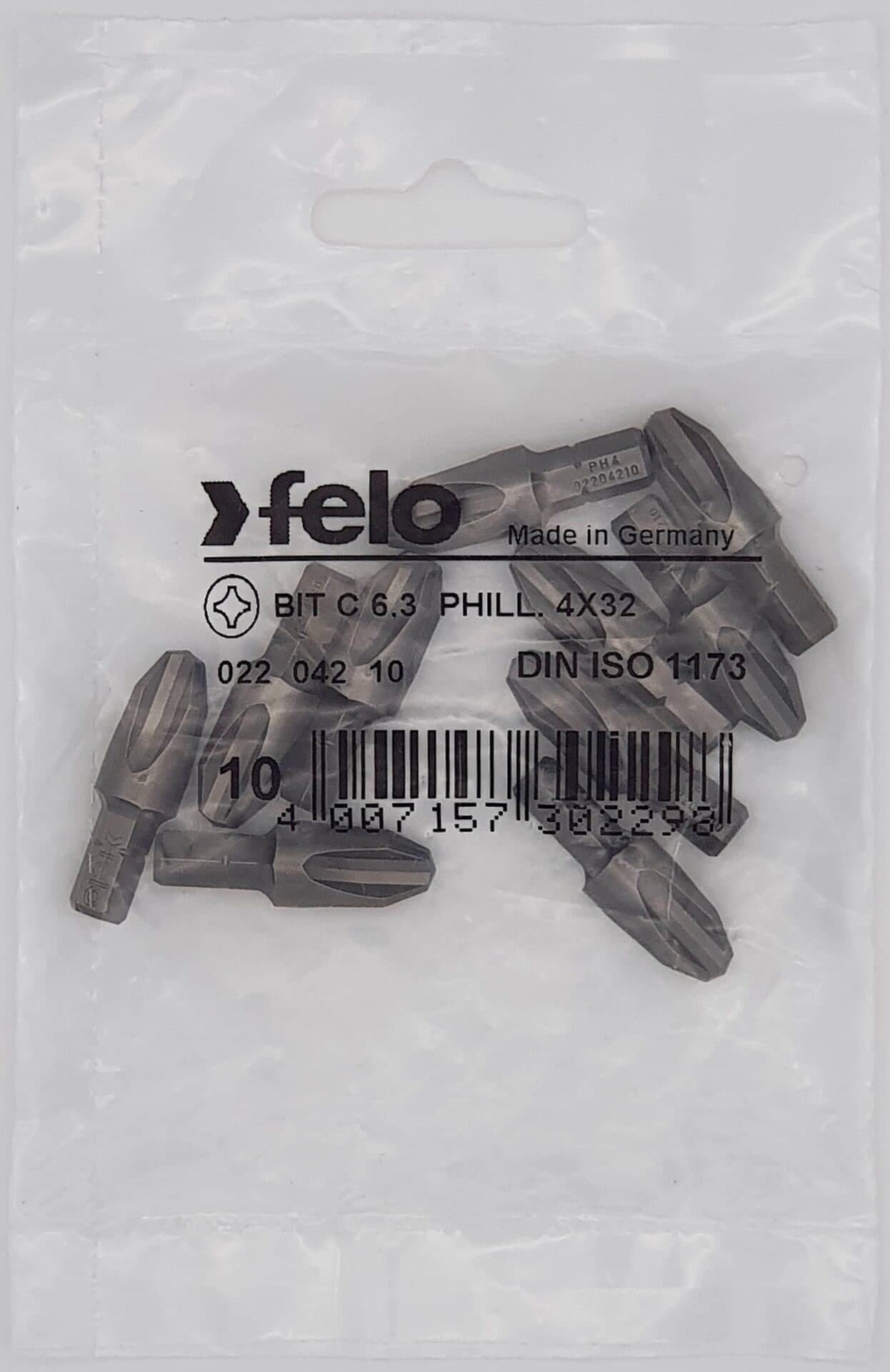 Felo Бита крестовая серия Industrial PH 4X32, 10 шт 02204210 — миниатюра 2