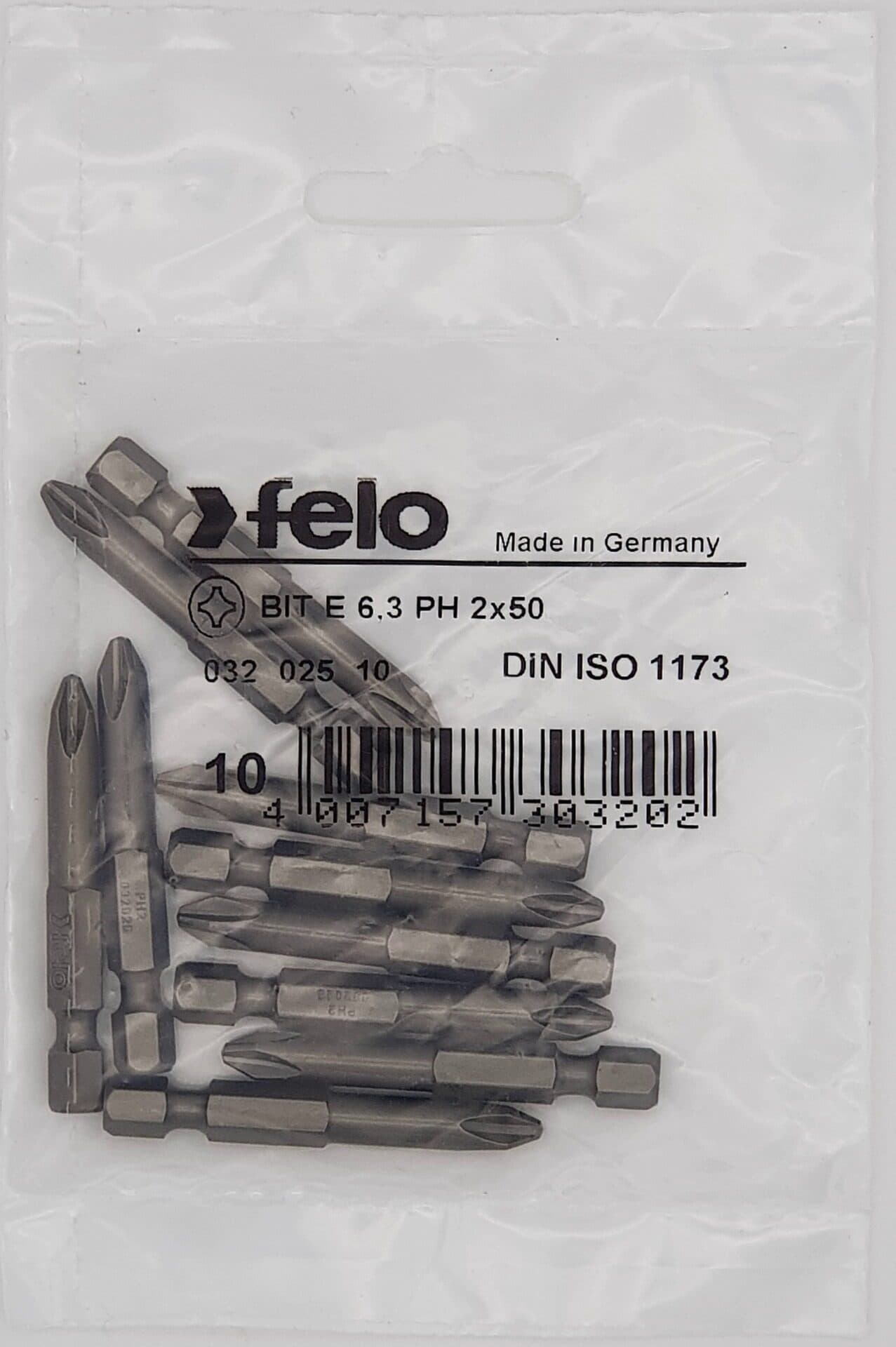 Felo Бита крестовая серия Industrial PH 2X50, 10 шт 03202510 — миниатюра 2