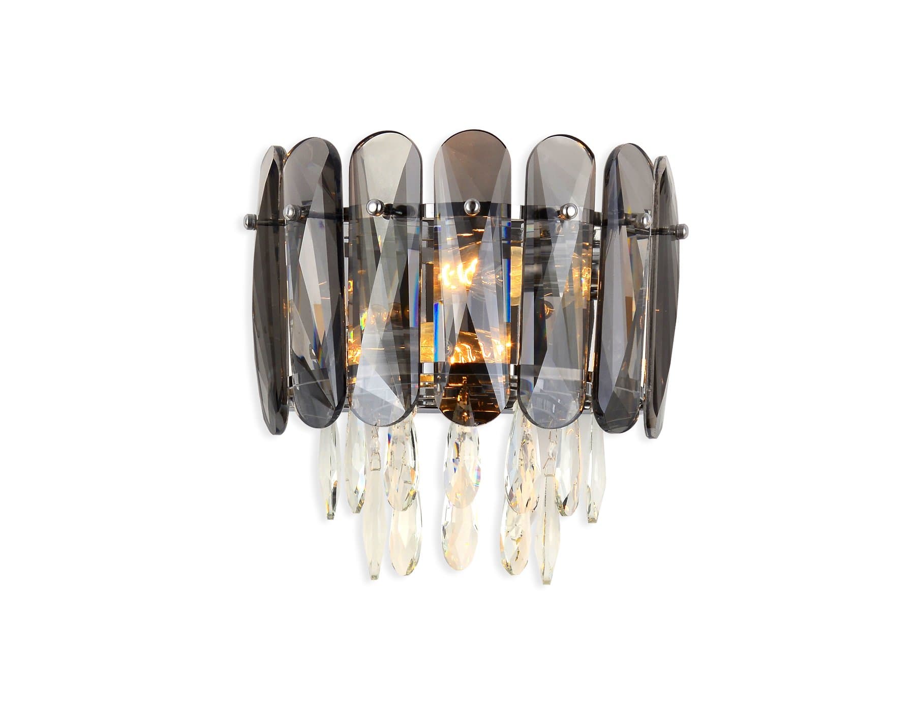 Ambrella Настенный светильник TR5077/2 CH/SM/CL хром/дымчатый/прозрачный E14/2 max 40W 280*280*170 — миниатюра 1