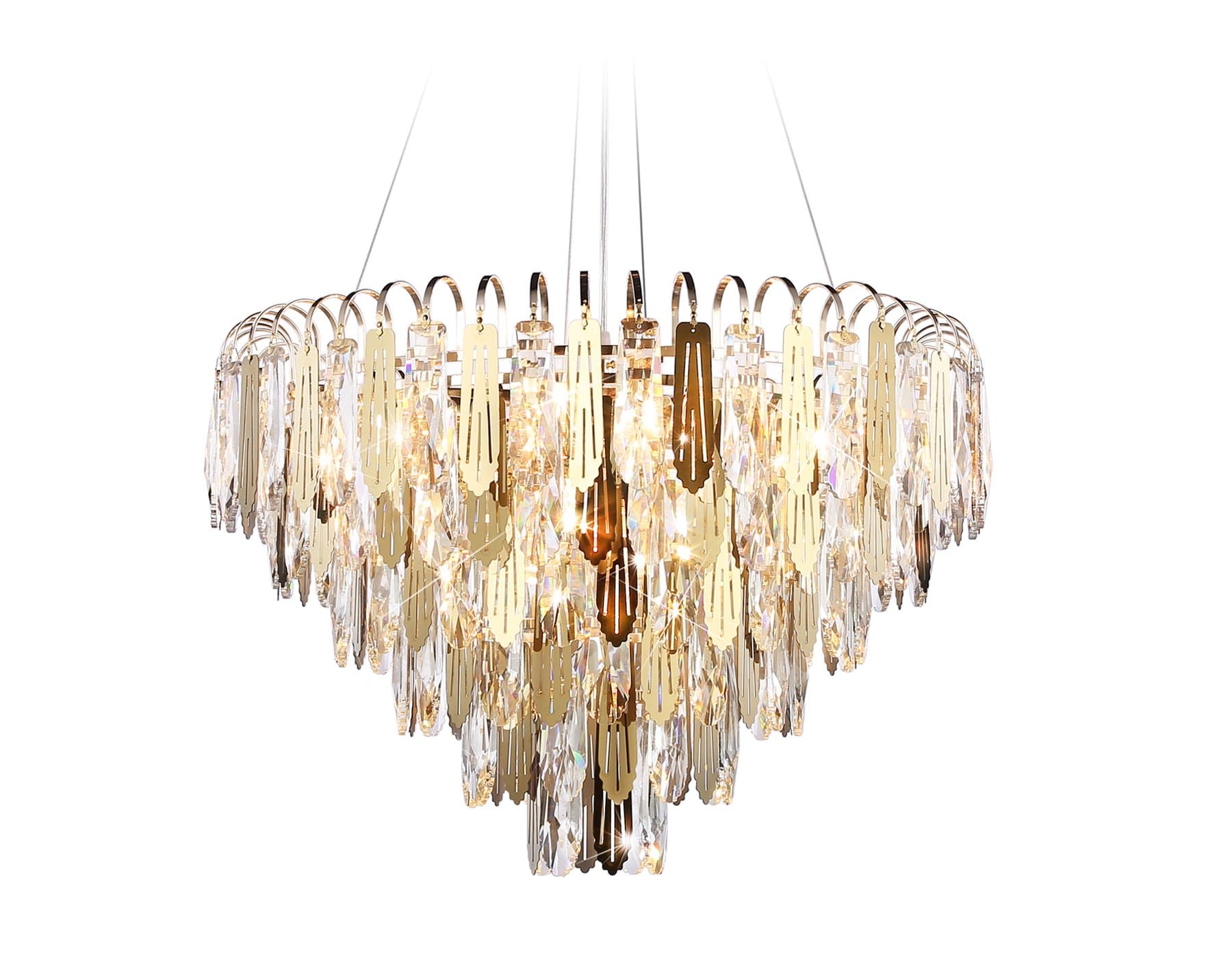 Ambrella Подвесная люстра с хрусталем TR5258/11 SGD/CL золото/прозрачный E27*11 max 40W D600*400