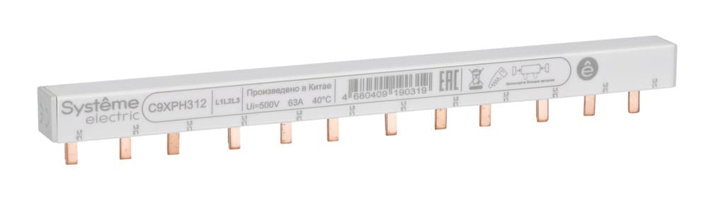 Systeme Electric Шинка Греб. 3P (L1L2L3) 18мм 12мод 63А