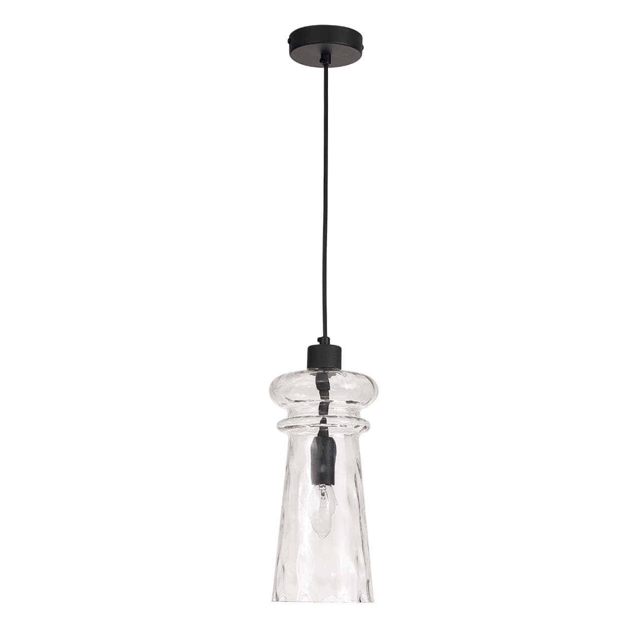 Odeon Light 4966/1 MODERN ODL23 300 матов.черный/прозрачный/металл/стекло Подвес E14 1*40W PASTI — миниатюра 1