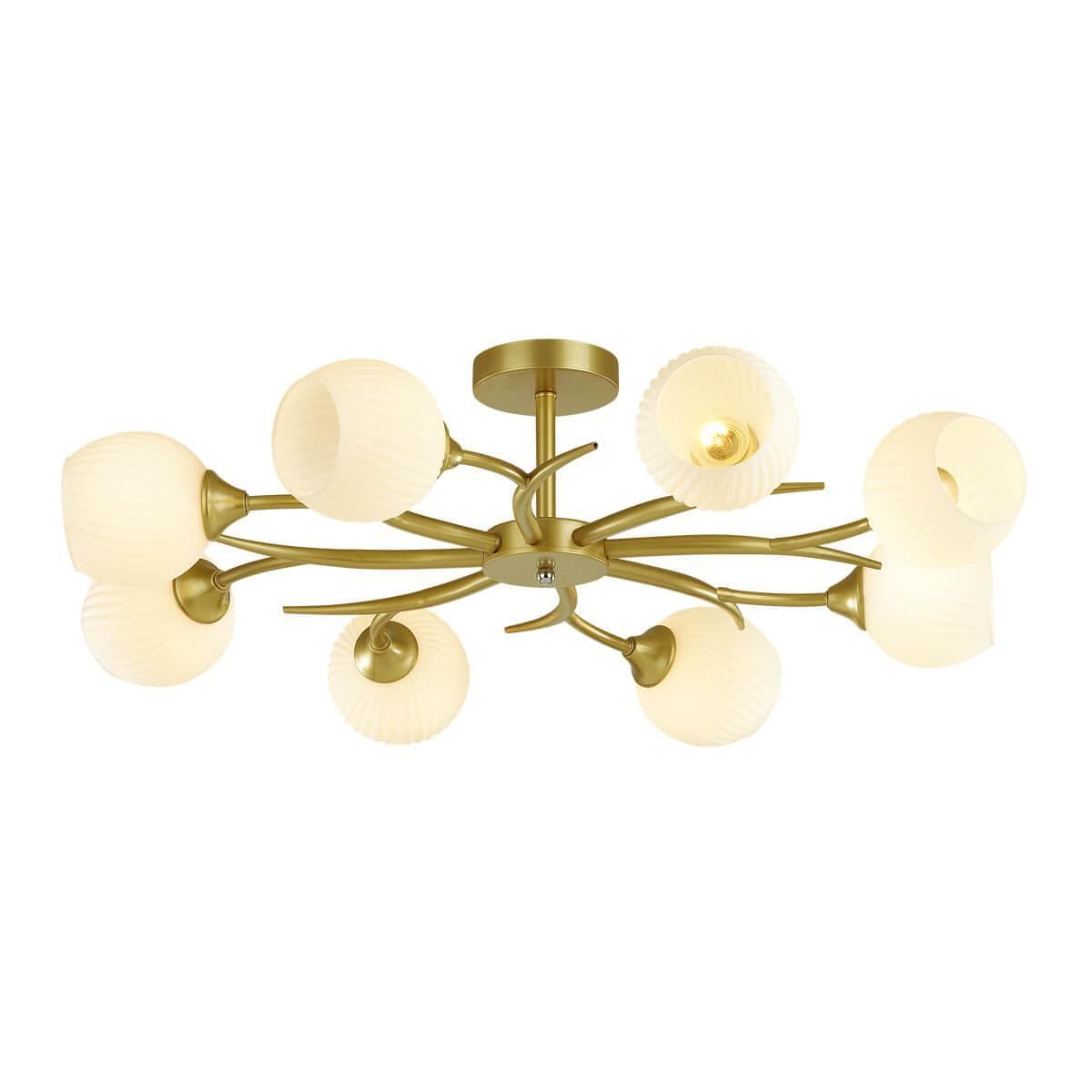 Lumion 4545/8C COMFI LN21 051 матовое золото, белый Люстра потолочная E27 8*60W 220V GISELLE — миниатюра 1