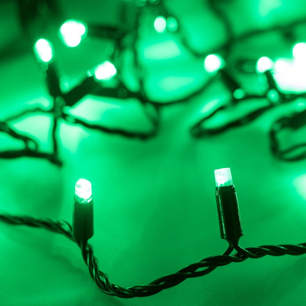 Arlight Светодиодная гирлянда ARD-STRING-CLASSIC-10000-BLACK-100LED-STD GREEN (230V, 7W) (Ardecoled, IP65) 025800 — миниатюра 4