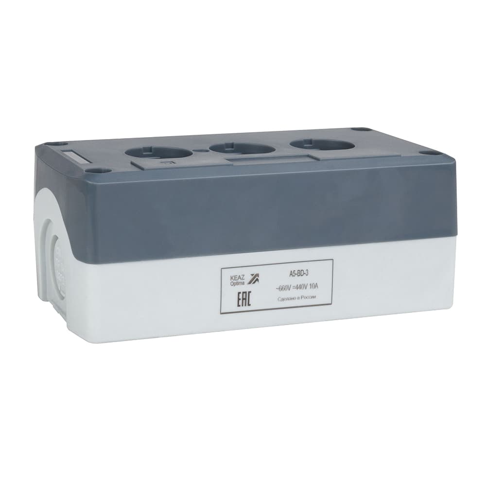 КЭАЗ Корпус кнопочного поста OptiSignal D22 A5-BD-3 3 отв XALD03