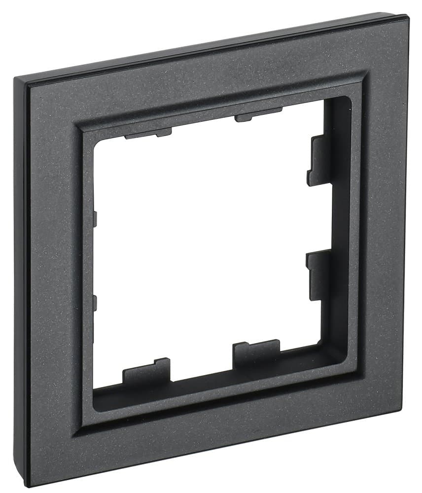 IEK BRITE BASE Черный Рамка 1-м РУ-1-БрЧ