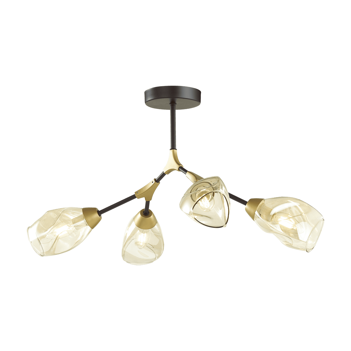 Lumion 4563/4C MODERNI LN21 черный, золотой Люстра потолочная E14 4*40W 220V FAWN — миниатюра 2