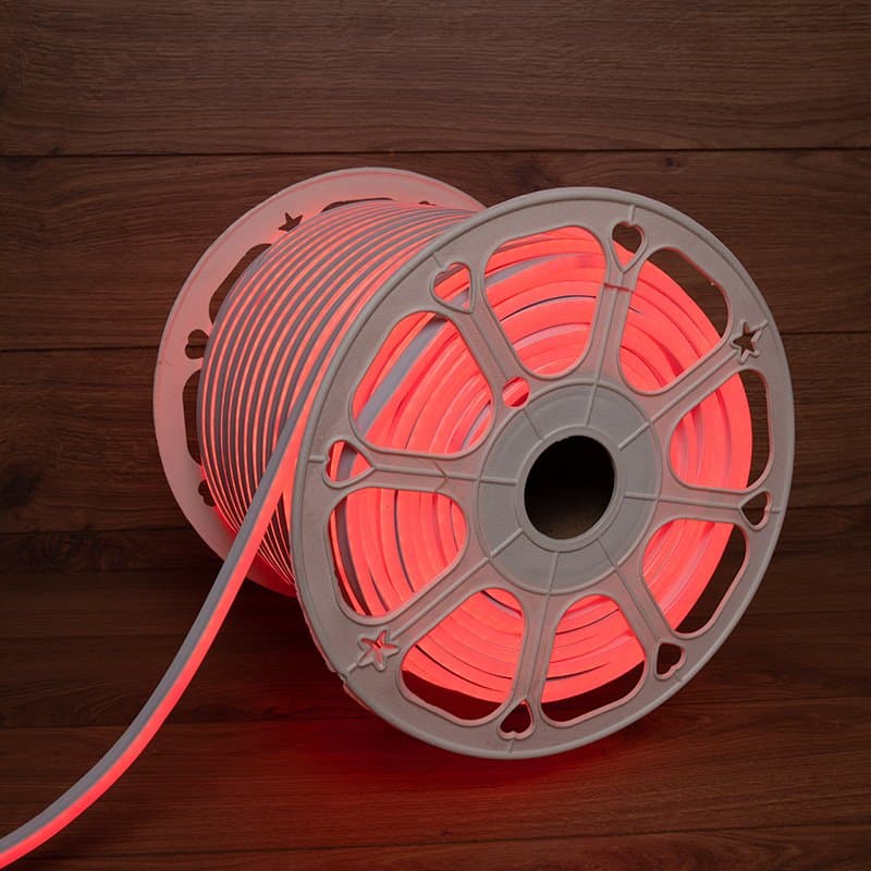 NEON-NIGHT Гибкий неон LED SMD 8х16 мм, двухсторонний, красный, 120 LED/м, бухта 100 м 131-092