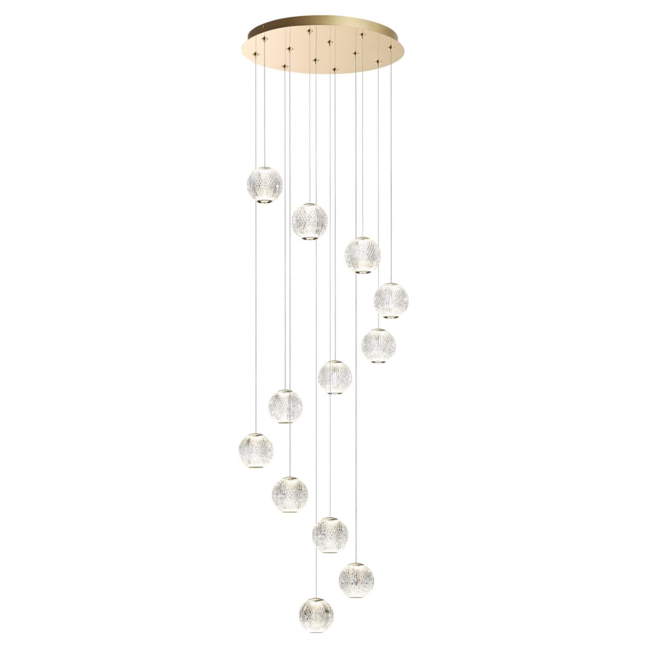 Odeon Light 5008/56L L-VISION ODL24 золотой/металл/акрил Люстра LED 56W 4000K 4651лм CRYSTAL